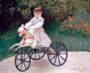 Jean Monet en un caballo mecánico, 1872 de Claude Monet