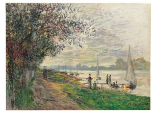 La orilla del Petit-Gennevilliers, puesta de sol, 1875