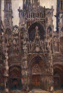 La catedral de Rouen, el portal visto de frente, armonía marrón de Claude Monet