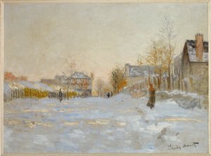 Nieve en Argenteuil (óleo sobre lienzo)