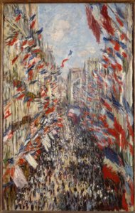 La rue Montorgeuil, en París. Fiesta del 30 de junio de 1878 de Claude Monet