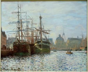 El estanque del comercio, Le Havre de Claude Monet