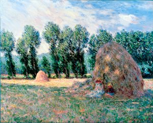 Pintura ""Los Pajares"" de Claude Monet (1840-1926) 1885 Dim 65,2x81,5 cm Museo de Arte Ohara, Kurashiki de Claude Monet