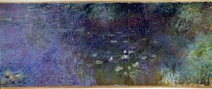 Los nenúfares: mañana (detalle). Pintura de Claude Monet (1840-1926) 1914-1926. Díptico de 2 x 3 m cada parte. París, Museo de la Orangerie de Claude Monet