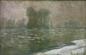 Mañana brumosa, deshielo (Deshielo en una mañana neblinosa) de Claude Monet
