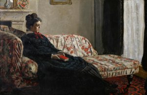 Meditación. Madame Monet en el sofá