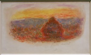 Pajar, puesta de sol de Claude Monet