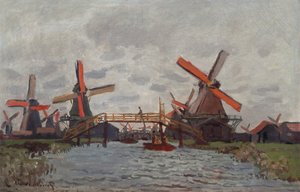 Molinos en Westzijderveld cerca de Zaandam, 1871 de Claude Monet