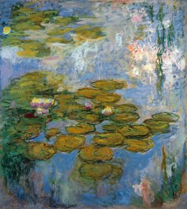 ""Nympheas"" - estanque de nenúfares en Giverny - Pintura de Claude Monet (1840-1926), óleo sobre lienzo de Claude Monet