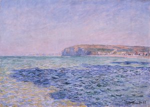 Sombras sobre el mar, los acantilados de Pourville (Dieppe, Seine Maritime, Francia) (Sombras sobre el mar - Los acantilados de Pourville) - Pintura de Claude Monet (1840-1926), óleo sobre lienzo, 57x80 cm de Claude Monet