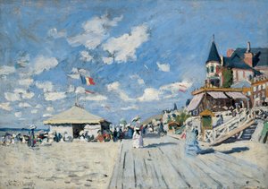 En la playa de Trouville, 1870 de Claude Monet