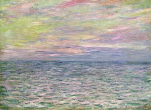 En alta mar, puesta de sol en Pourville; Coucher de Soleil a Pourville, Pleine Mer, 1882
