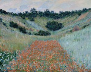 Campo de amapolas en un hueco cerca de Giverny de Claude Monet
