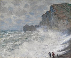 Clima áspero en Étretat. 1883