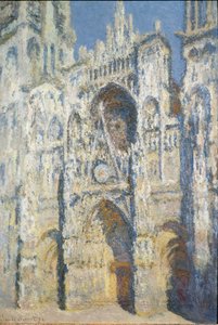 Catedral de Rouen, el portal y la torre Saint Romain, efecto de sol pleno, armonía azul y oro de Claude Monet