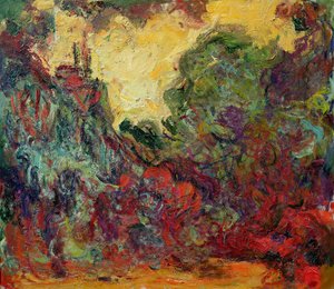 La casa del artista desde el jardín de rosas de Claude Monet