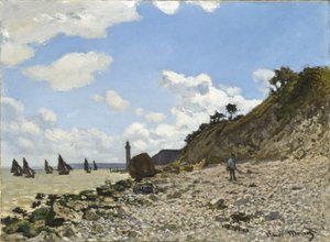 La playa en Honfleur, 1864-1866 de Claude Monet