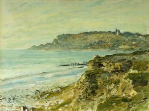 Los acantilados en Sainte-Adresse, 1873 de Claude Monet