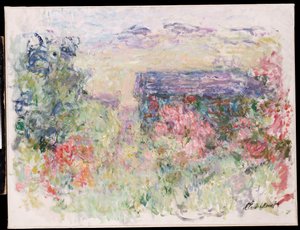 La casa a través de las rosas, c.1925-26 de Claude Monet