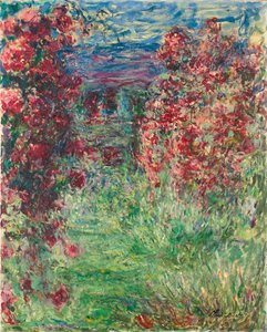 La casa en Giverny bajo las rosas, 1925 de Claude Monet