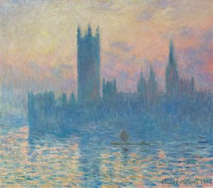 Las Casas del Parlamento, Atardecer de Claude Monet