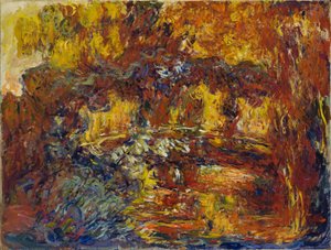 La pasarela japonesa, c.1920 (óleo sobre lienzo) de Claude Monet