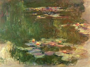 El estanque de los lirios, c.1917 de Claude Monet