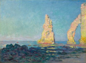 La Aguja en Étretat, marea baja, 1883 de Claude Monet
