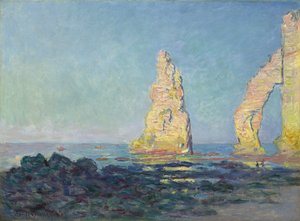 La aguja de Etretat, marea baja; Aiguille d
