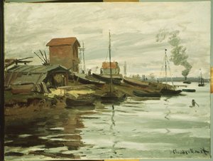 El Sena en Petit-Gennevilliers de Claude Monet