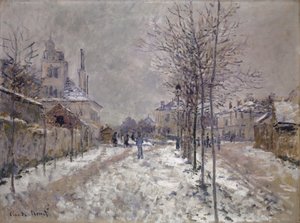 El bulevar de Pontoise cubierto de nieve en Argenteuil, 1875 de Claude Monet