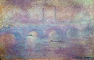 El puente de Waterloo, efecto de niebla, 1903 de Claude Monet