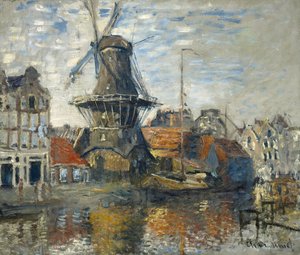 El molino de viento, Ámsterdam, 1871 de Claude Monet