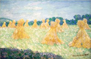 Las jóvenes de Giverny, efecto del sol, 1894 de Claude Monet