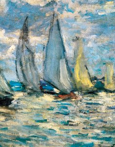 Los botes o regata en Argenteuil (detalle) alrededor de 1874 de Claude Monet