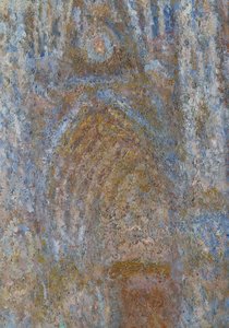 La catedral de Rouen, el portal al sol de la mañana, armonía azul (detalle) de Claude Monet