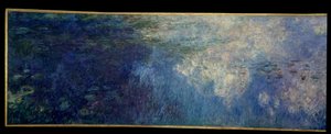 Los nenúfares; las nubes. Parte izquierda del tríptico pintado en Giverny de Claude Monet