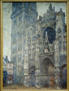 El portal de la catedral de Rouen; tiempo gris de Claude Monet