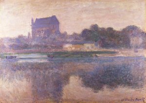 Iglesia de Vernon en la Niebla de Claude Monet