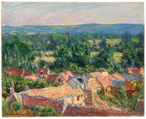 Vista del pueblo de Giverny, 1886 de Claude Monet