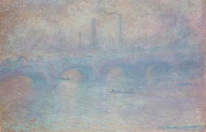 Puente de Waterloo. Efecto de niebla de Claude Monet