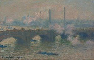 Puente de Waterloo, día gris de Claude Monet
