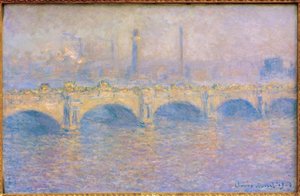 Puente de Waterloo, efecto de sol de Claude Monet