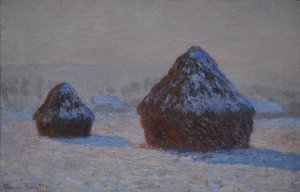 Montones de Trigo, Efecto de Nieve, Mañana