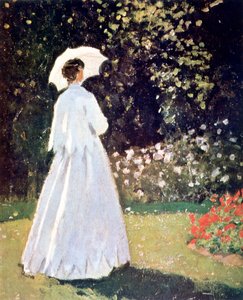 Mujer en el jardín, Sainte Adresse (detalle)