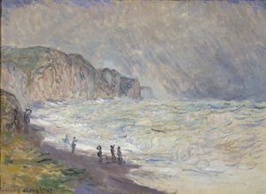 Mar agitado en Pourville de Claude Monet