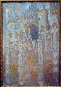 La catedral de Rouen, el portal sol matinal, armonía azul (1893) de Claude Monet
