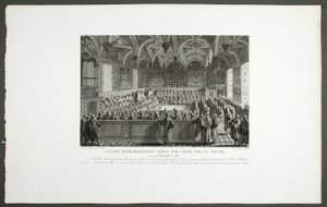 Sesión especial celebrada por Luis XVI en Palacio, de la serie Tableaux historiques de la Révolution française de Claude Niquet