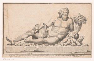 Personificación del Tíber Estatuas antiguas (título de la serie) de Claude Randon