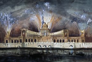 Fuegos artificiales, c.1800-1850 (dibujo)